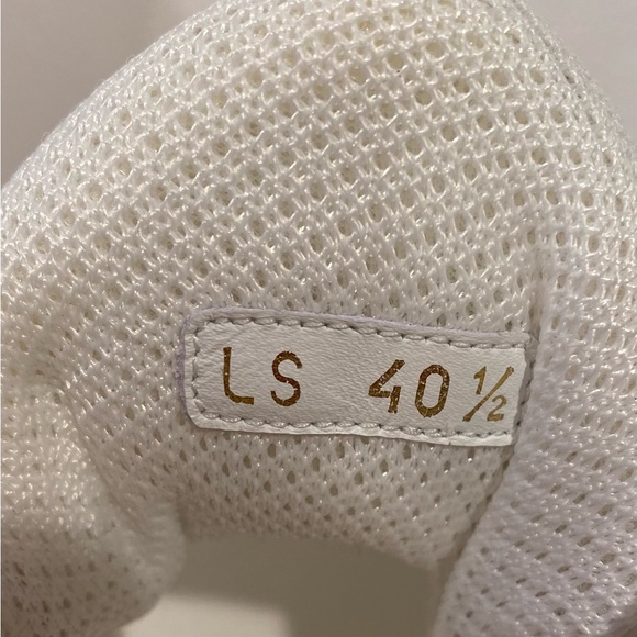 NIB Women’s Authentic Dior Vibe White & Metallic Gold Mesh and Leather Sneakers - Picture 10 of 15